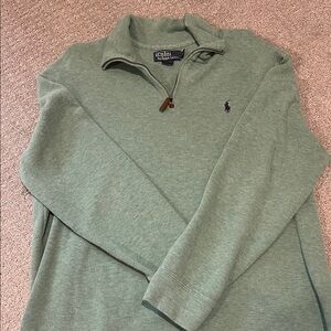 Ralph Lauren Green Zip Up Sweater